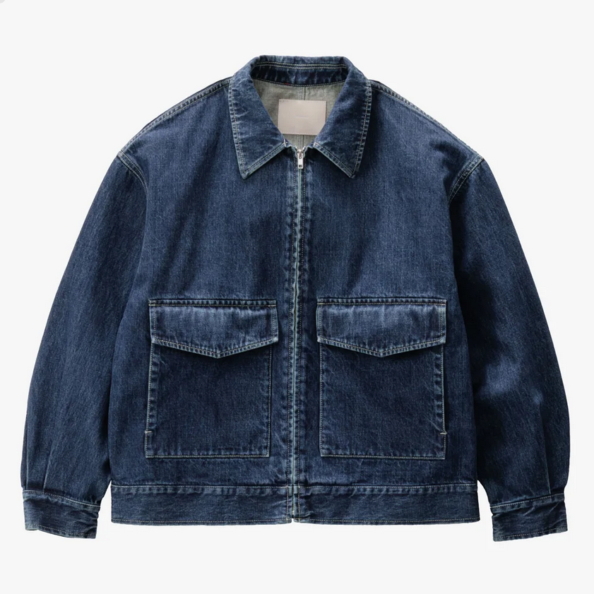 (b5)美品Graphpaperメンズ ジャケット　デニムジャケット L〜L L Graphpaper - Selvage Denim Zip Jacket -デニムジャケット